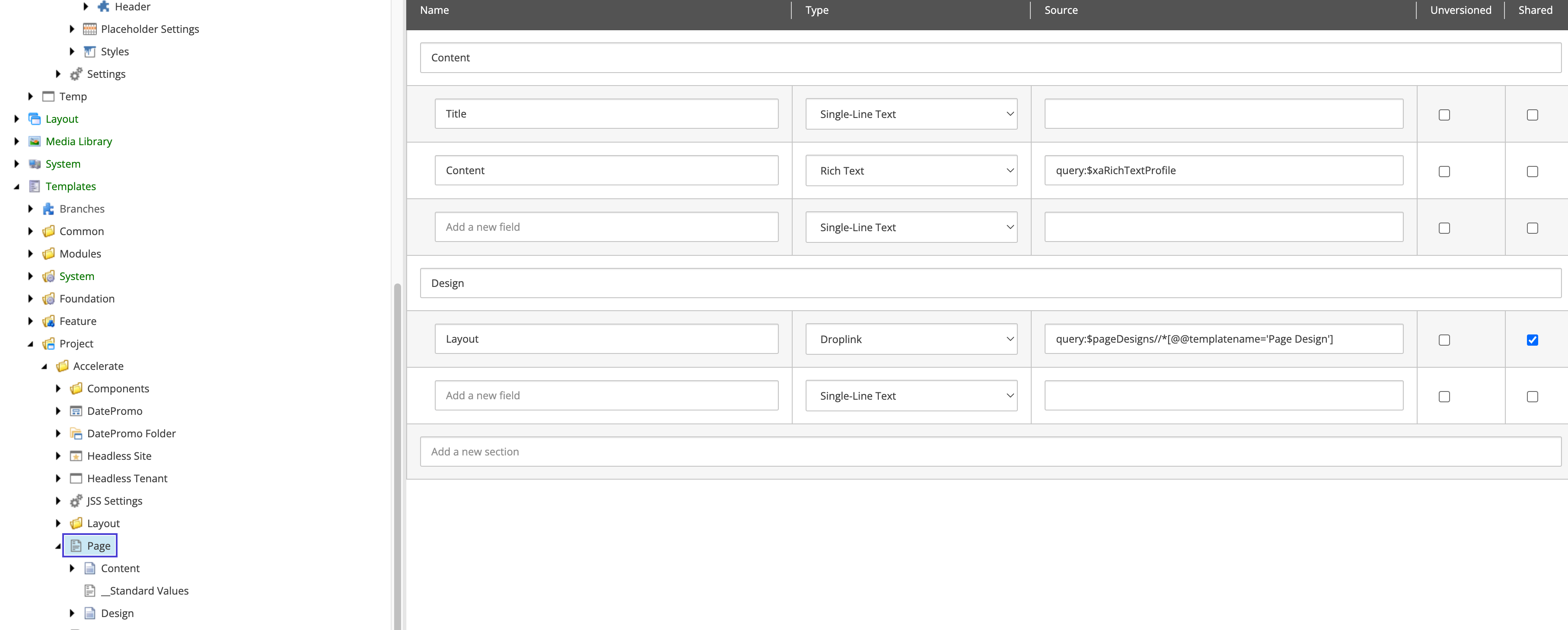 Add the LayoutRoute field to the base page template